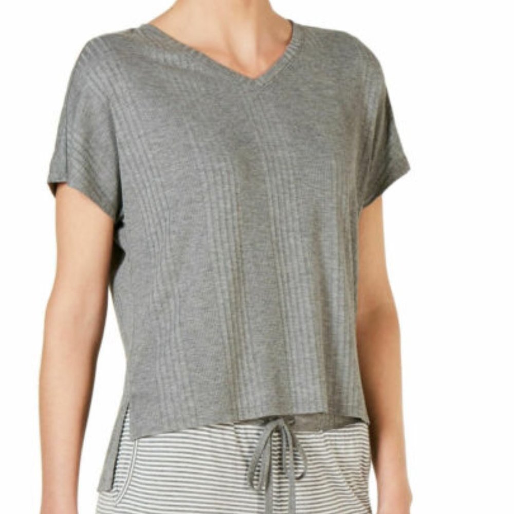 Alfani Super Soft Ribbed Pajama Top, XL